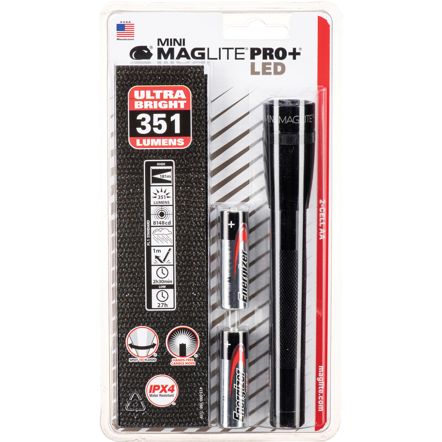 Maglite Mini Maglite Pro 2aa Led Flashlight With Holster
