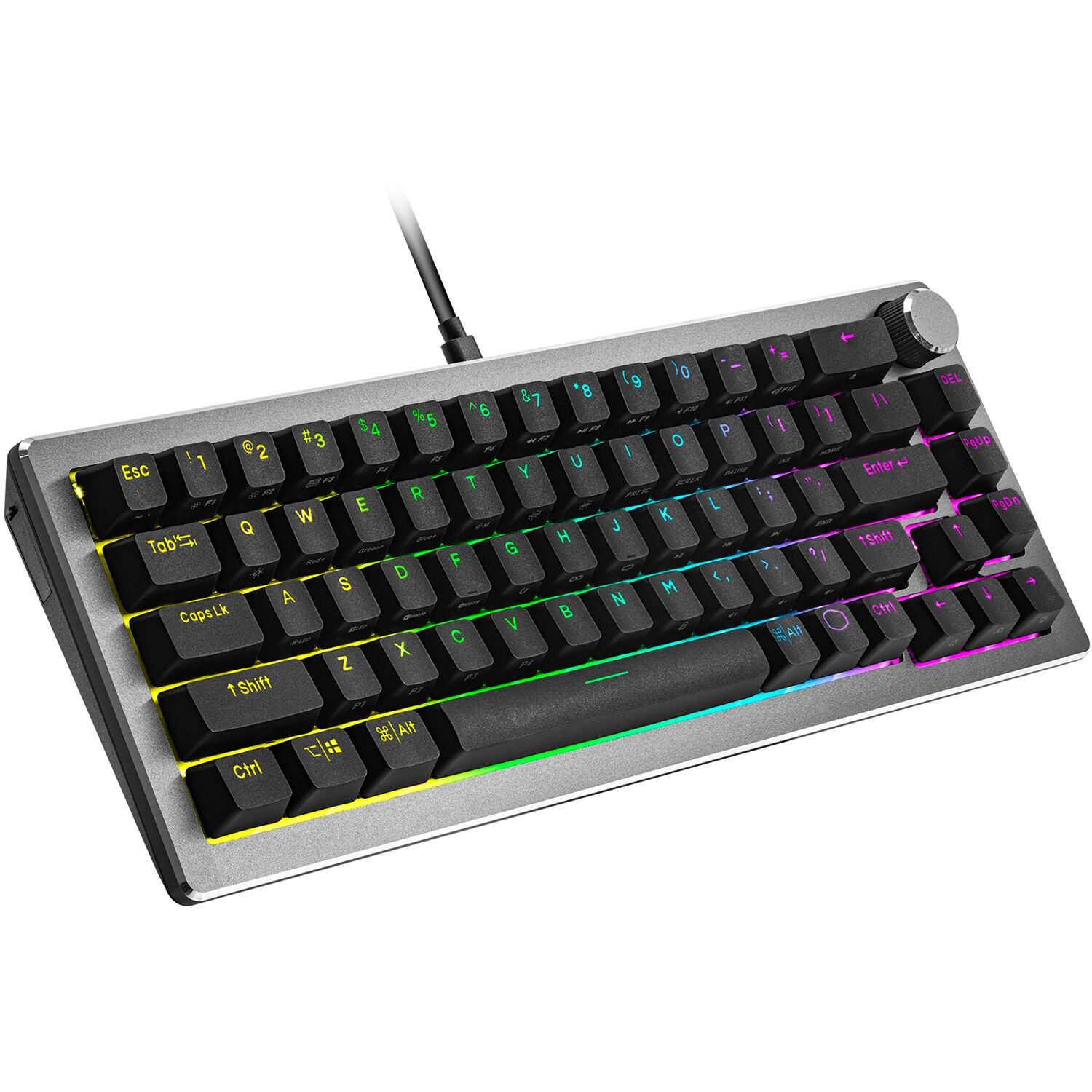 Photo 1 of Cooler Master CK720 65% Customizable Mechanical Keyboard (Space Gray, Brown Switches)