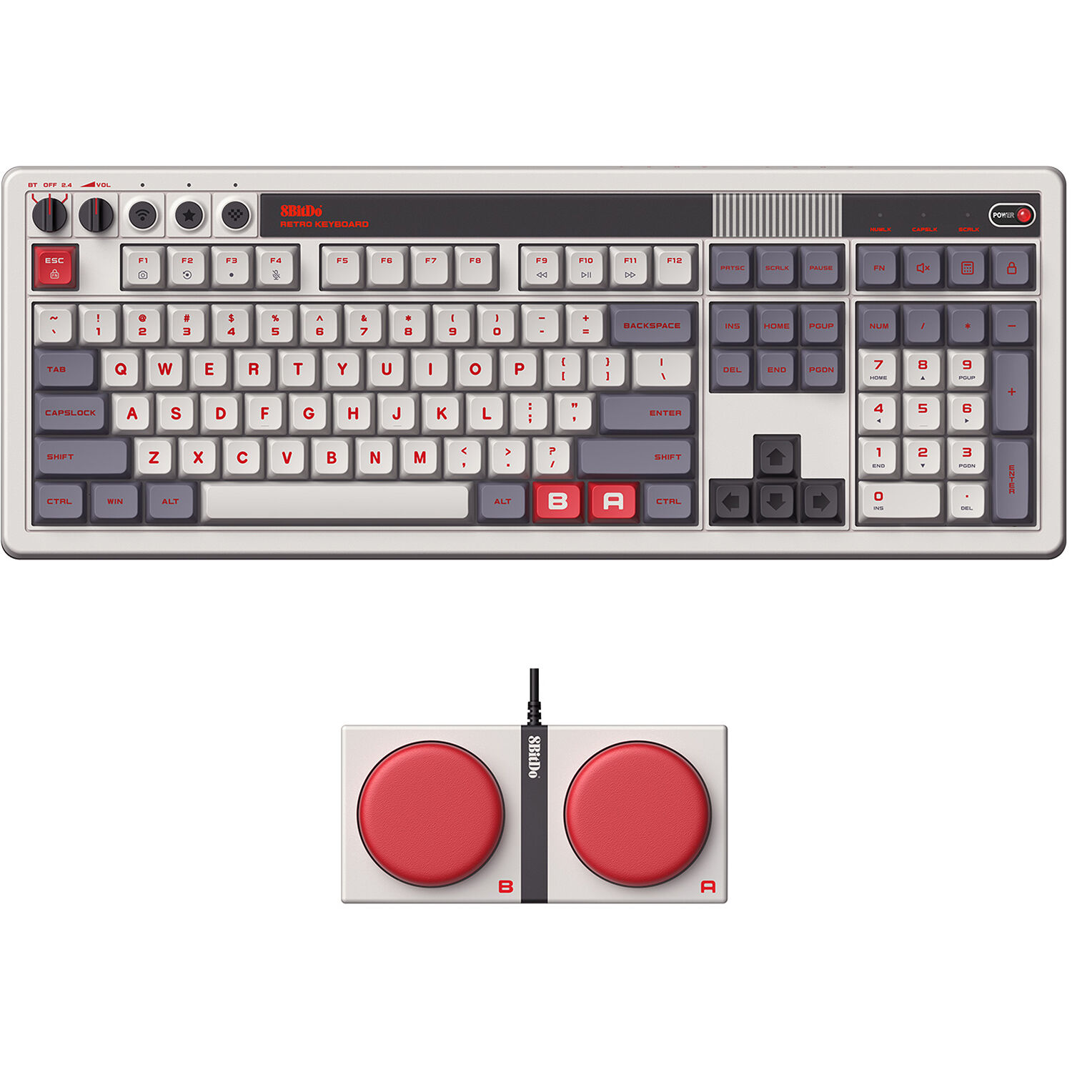 8BitDo Retro Wireless Nintendo Entertainment System Edition Mechanical Gaming Keyboard
