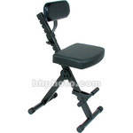 QuikLok D-749 Height Adjustable Musician Stool with Footrest and Back Rest
