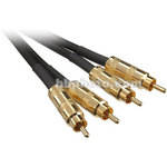 Hosa Technology Dual RCA Male to RCA Male Audio Cable (Gold Contacts) - 3'