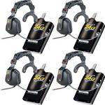Eartec 4 Simultalk 24G Beltpacks with Ultra Single Headsets
