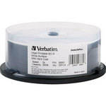 Verbatim BD-R Blu-ray DataLife Plus Inkjet Printable Disc (Spindle Pack of 25)