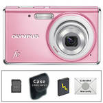 Olympus FE-4020 Digital Camera with Deluxe Accessory Kit (Pink)