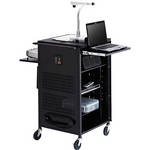 Bretford TCP23-BK Antimicrobial PAL Multimedia Cart  (25.5 x 42 x 23.75", Black)