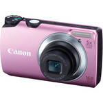 Canon Powershot A3300 IS Digital Camera (Pink) 5034B001 B&H