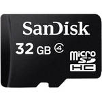 SANDISK 32GB microSDHC Memory Card Class 4 With SD Adapter