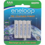 Sanyo Eneloop AAA Rechargeable Ni-MH Batteries (750mAh, Blister Pack of 4)