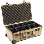 Pelican 1510 Carry On Case with Black Dividers (Desert Tan)