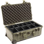 Pelican 1510 Carry On Case with Black Dividers (Olive Drab)