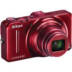 Nikon Coolpix S9300 Digital Camera (Red) 26316 B&H Photo Video