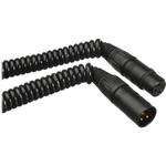 K-Tek XLR Male to XLR Female Coiled Microphone Cable - 1.5 ~ 9'