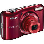 Nikon COOLPIX L28 Digital Camera (Red) 26395 B&H Photo Video