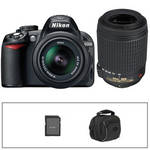 Nikon D3100 Digital SLR Camera Kit with 18-55mm & 55-200mm