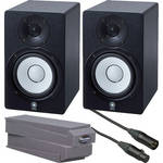 Yamaha HS50M Desktop Stereo Pair Kit with XLR Cables and MoPADs