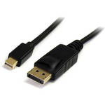 StarTech Mini DisplayPort Male to DisplayPort Male Cable (6', Black)