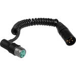 K-Tek XLR Male to XLR Low-Profile Angled Female Coiled Microphone Cable (6" to 3')