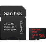 SANDISK 128GB microSDXC Memory Card Ultra Class 10 UHS-I with SD Adapter