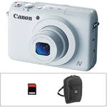 Canon PowerShot N100 Digital Camera Basic Kit (White) B&H Photo