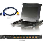 ATEN Aten CL1016MUKIT 16-Port 17" Single Rail LCD KVM Console Bundle