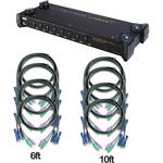 ATEN 8-Port PS/2 KVM Switch (with PS/2 Cables)