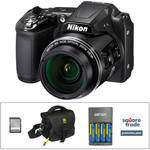 Nikon COOLPIX L840 Digital Camera Deluxe Kit (Black) B&H Photo