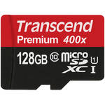 Transcend 128GB Premium microSDXC UHS-I Memory Card with SD Adapter