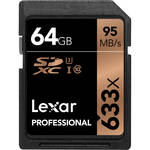 Lexar 64GB Professional UHS-I SDXC Memory Card (U3)
