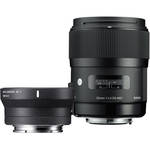 Sigma 35mm f/1.4 DG HSM Art Lens for Sigma SA and MC-11 Mount Converter/Lens Adapter for Sony E Kit
