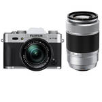 FUJIFILM X-T10 with 16-50mm and 50-230mm Lenses Kit (Silver)