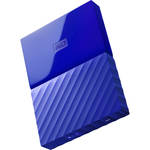 WD 2TB My Passport USB 3.0 Secure Portable Hard Drive (Blue)