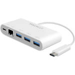 Macally 3-Port USB 3.0 Multi-Adapter Hub with Charging and Ethernet Ports