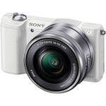 Sony Alpha a5000 Mirrorless Digital Camera with 16-50mm Lens (White)