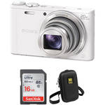 SONY CybEr-shot DSC-WX350 ホワイト Smallest Compact Digital Camera | Pink, White & Black | DSC
