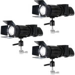 FotodioX Pro PopSpot J-500 Focusing Daylight LED 3-Light Kit