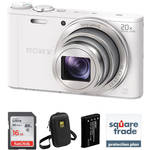 Sony Cyber-shot DSC-WX350 Digital Camera Deluxe Kit (White) B&H