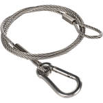 ikan Safety Cable Wire with Carabiner (23.5")