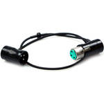 Remote Audio Low-Profile 3-Pin XLR Female to Low-Profile 3-Pin XLR Male Belden Star Quad Balanced Jumper Cable (16.5")