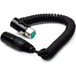 Remote Audio Low-Profile XLR3F to XLR3M Balanced Coiled Jumper Cable (8" Collapsed, 2.5' Extended)