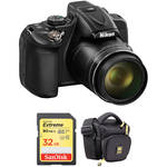 Nikon COOLPIX P600 Digital Camera Basic Kit (Black, Refurbished)