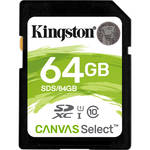 Kingston 64GB Canvas Select UHS-I SDXC Memory Card