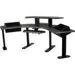 Ultimate Support Nucleus 5 Modular Studio Desk with 24" Extensions, 2nd Tier, Keyboard Shelf, and Three Equipment Racks