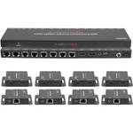 A-Neuvideo 1 x 8 HDMI Splitter and Extender over Cat5e/6 System