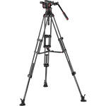 Manfrotto Nitrotech N12 Head & Carbon Fiber Twin Leg Video Tripod Kit (100/75mm, Mid-Level Spreader)