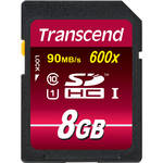 Transcend 8GB SDHC Ultimate 600x Class 10 UHS-I Memory Card