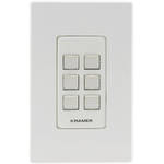 Kramer RC-206 6-Button I/O Control Keypad (White/Black)