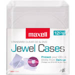 Maxell CD-360 Standard CD & DVD Jewel Cases (Clear, 12-Pack)