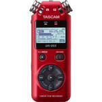 TASCAM DR-05X 2-Input / 2-Track Portable Audio Recorder with Onboard Stereo Microphone (Red)
