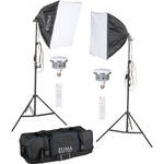 1000 eWatt LED 2-Light Softbox Kit