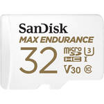 SANDISK 32GB MAX ENDURANCE UHS-I microSDHC Memory Card with SD Adapter